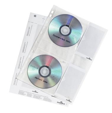DURABLE CD-/DVD-Hülle COVER M, für 4 CD's, PP, DIN A4 (5222-19)