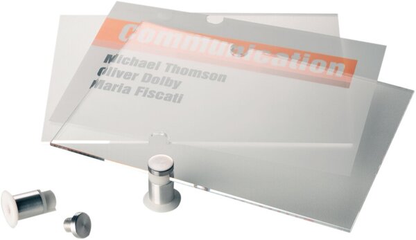 DURABLE CRYSTAL SIGN - Transparente klare Folie - 105 x 105 mm - 10 Stck. - für