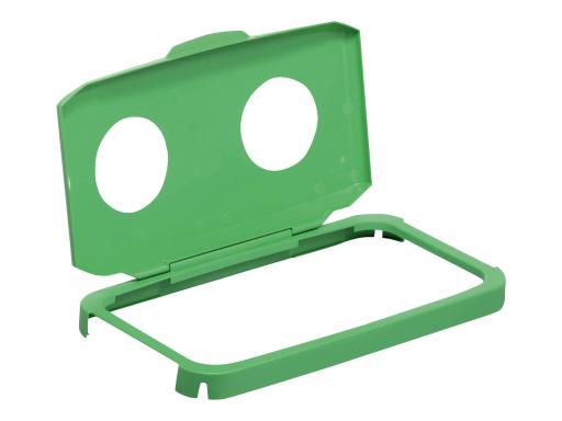 DURABLE Deckel LID WITH HOLES 60, rechteckig, grün Klappdeckel passend für Abfa