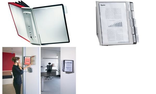 DURABLE Display-System SHERPA wall 10, Komplett-Set zur Wandmontage, Maße aufge