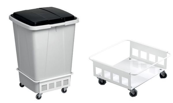 DURABLE Fahrwagen DURABIN TROLLEY 90, Farbe: weiß passend für einen Abfalltonne