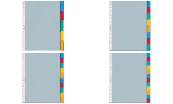DURABLE Hüllenregister, 12-teilig, 1 - 12, Jan. - Dez. transparent, aus Weichfo