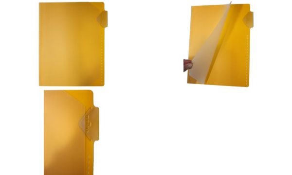 DURABLE Karteikarten-Tasche, DIN A4 , mit Rastlochung, gelb (9399604)