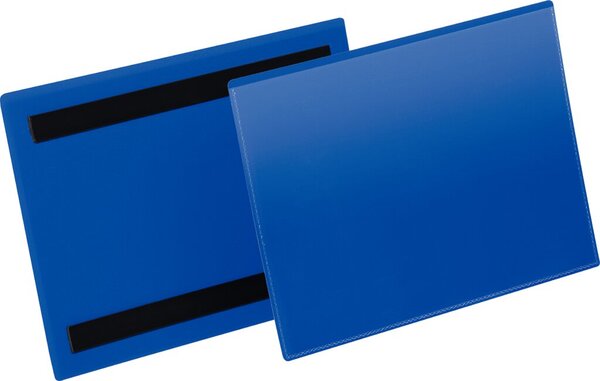 DURABLE Kennzeichnungstasche, magnetisch, DIN A5 quer, blau mit 2 rückseitigen 