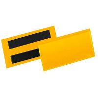 DURABLE Kennzeichnungstasche, magnetisch, 100 x 38 mm, gelb mit 2 rückseitigen 