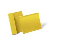 DURABLE Kennzeichnungstasche, mit Falz, DIN A4 quer, gelb aus Hartfolie, dokume