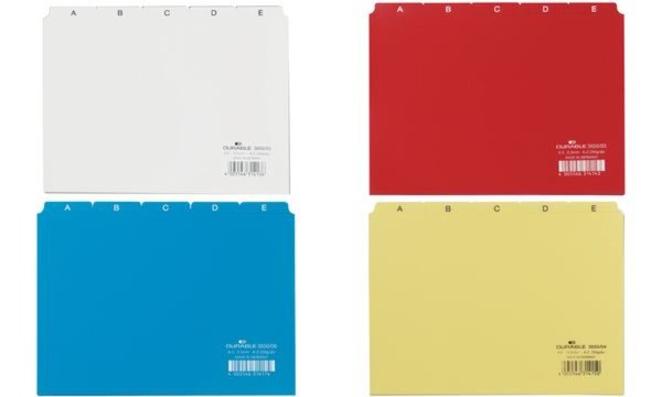 DURABLE Leitregister A - Z, PP, A5 quer, blau, 25