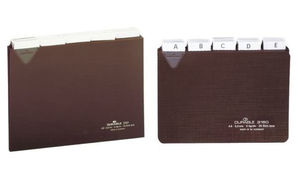 DURABLE Leitregister, Kunststoff, A5 quer, braun, 25-teilig - für den Markt: D 