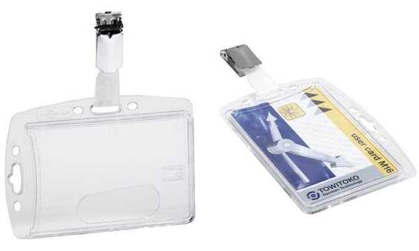 DURABLE Namensschilder Hartbox, mit Clip, 54 x 85 mm für Betriebs-/Sicherheitsa