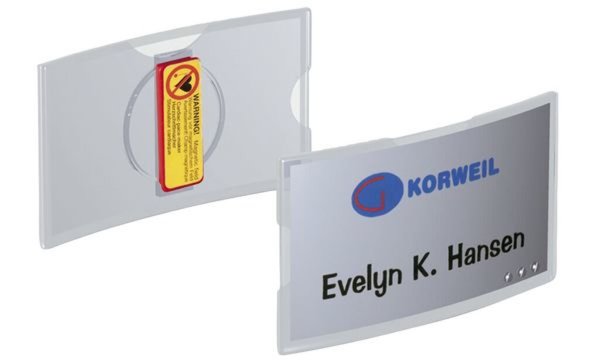 DURABLE Namensschilder KONVEX, mit Magnet, 75 x 40 mm aus Acryl, hochwertiges S