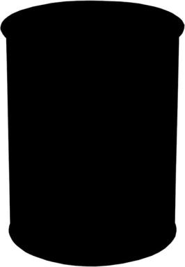 DURABLE Papierkorb METALL, rund, 15 Liter, schwarz aus Stahlblech, kratzfeste E