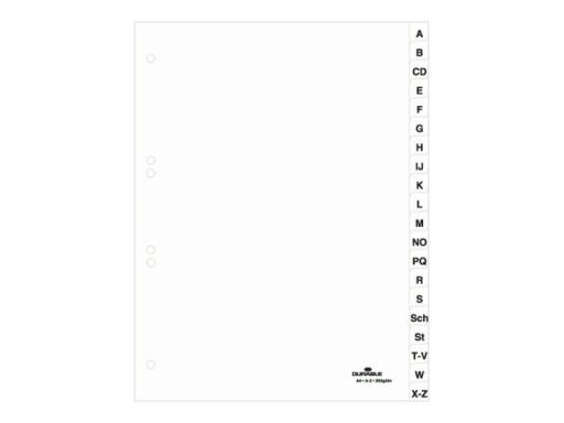 DURABLE Pp Register weiss A-Z Vollform