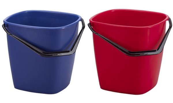 DURABLE Putzeimer BUCKET, 9,5 Liter , rechteckig, rot (9413080)