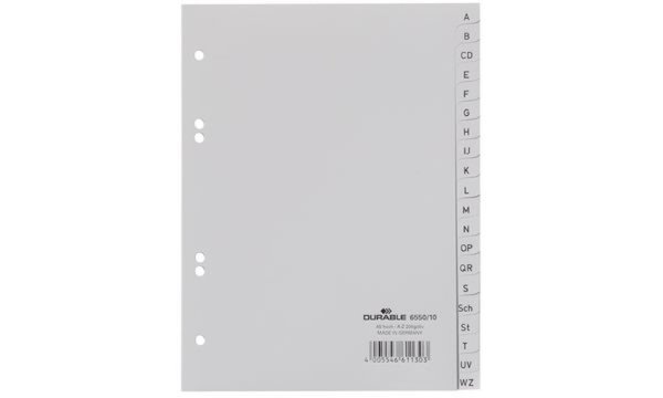 DURABLE Register A-Z, A5 hoch, 20-tlg. PP (655010)