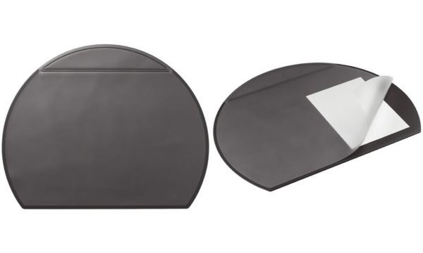 DURABLE Schreibunterlage halbrund, 690 x 530 mm, schwarz mit transparenter vord