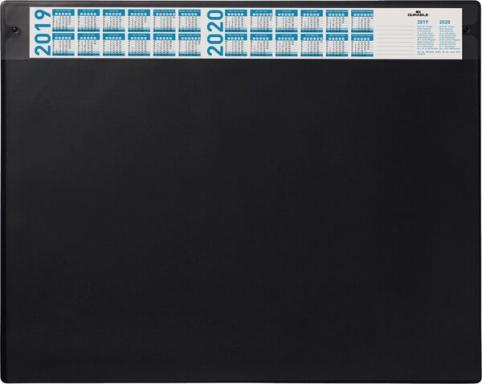 DURABLE Schreibunterlage mit Jahreskalender, schwarz mit austauschbarer Abdecku