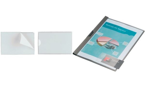 DURABLE Selbstklebetaschen POCKETFIX (B)100 x (H)30 mm Farbe: transparent, aus 