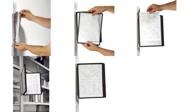 DURABLE Sichttafelsystem VARIO MAGNET WALL 5, Set, orange Sichttafel-Wandsystem