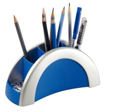 DURABLE Stifteköcher PEN HOLDER VEGAS, silber-blau Multiköcher aus hochwertigem
