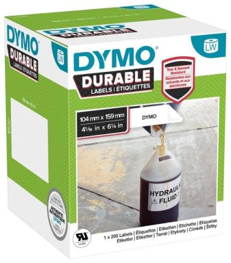 DYMO LW-Kunststoff-Etiketten, 1 Rolle a 200 Etiketten