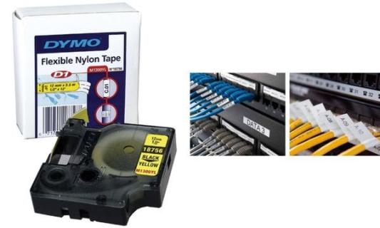 DYMO Rhino Band ID1 Polyester schwarz auf weiss 6 mm x 5,5 m