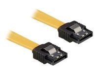 Delock Kabel SATA 6 Gb/s gerade/gerade Metall 30cm, gelb
