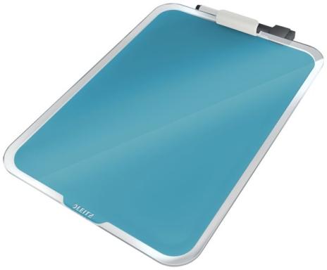 Desktop-Notizboard Cosy, A4, blau Sicherheitsglas, trocken abwischbar