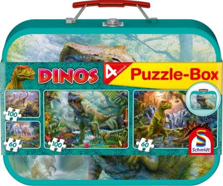 Dinos, Puzzle-Box, 2x60, 2x100 Teile, Nr: 56495