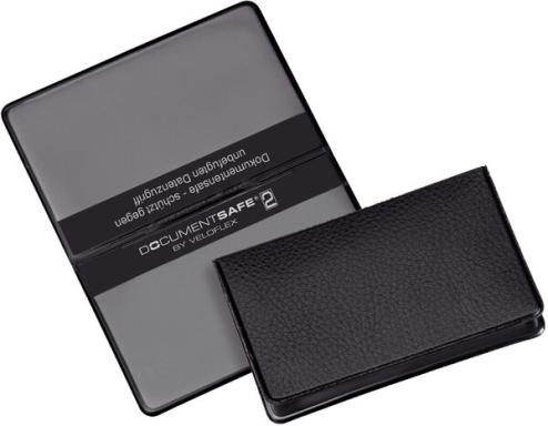 Document Safe Ausweis, schwarz Schutzhülle PVC+Spezialfolie 93x59mm
