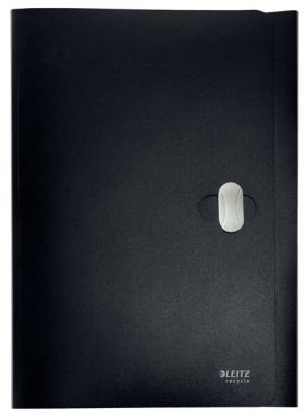Dokumentenmappe Recycle A4 schwarz blickdicht, Sicherheitsverschluss,
