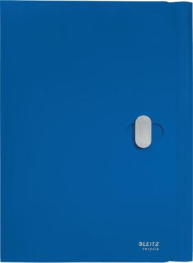 Dokumentenmappe Recycle, DIN A4, PP, blau, 3 Klappen, für ca. 150 Blatt