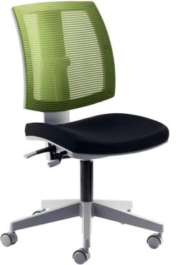 Drehstuhl 2432SO, schwarz/grün Sitz Stoff schwarz, Rücken Netz grün