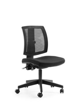 Drehstuhl LadyLike, Sitz schwarz Rücken Netz schwarz, höhenverstellbar