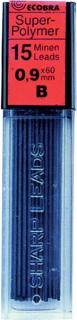 Ecobra Feinminen 0,9mm, B, schwarz passend für alle Druckbleistifte