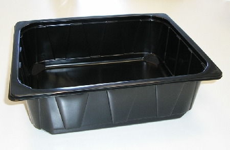 *ECO PP Gastro-Schale GN1/2, 325 x 265 x 100 mm, 6300 ml, schwarz | 92 Stück 