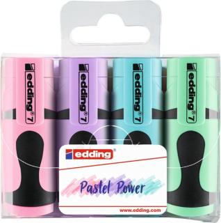 Mini-Textmarker, 4er Etui, pastell, Strichbreite: 1-3 mm, pastellrosa,