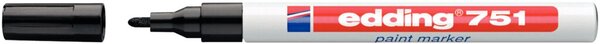 Marker Lack 751 Rund 1-2mm schwarz 