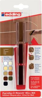 MöbelReparaturWachsSet 8901 nussbaun Zum Auffüllen und Reparieren von Krat-