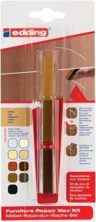 MöbelReparaturWachsSet 8901 eiche Zum Auffüllen und Reparieren von Krat-