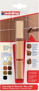 MöbelReparaturWachsSet buche-ahorn Zum Auffüllen und Reparieren von Krat-