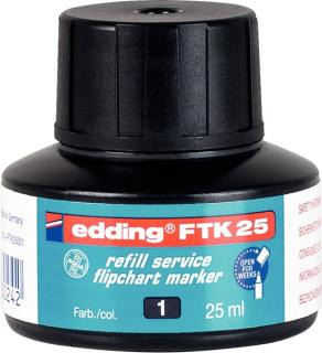Nachfülltusche in Flasche 25ml sw schwarz für Flipchartmarker edding