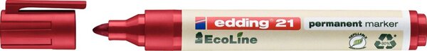 EDDING Permanent-Marker EcoLine Edding E-21 Rot Rundform 1.5 - 3 mm 1 St.