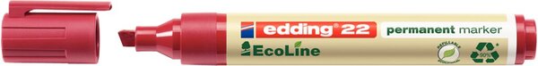 EDDING Permanent-Marker EcoLine Edding E-22 Red Keilform 1 - 5 mm 1 St.