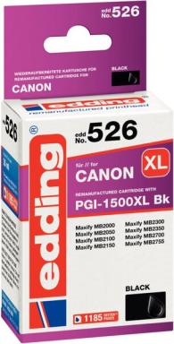 EDDING Tintenpatrone ersetzt Canon PGI-1500XL Bk Kompatibel einzeln Schwarz EDD