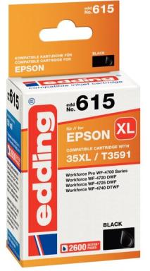 EDDING Tintenpatrone ersetzt Epson 35XL / T3591 Kompatibel einzeln Schwarz EDD-