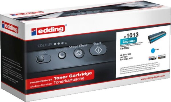 EDDING Toner ersetzt Brother TN-230C, TN230C Kompatibel Cyan 1400 Seiten edding