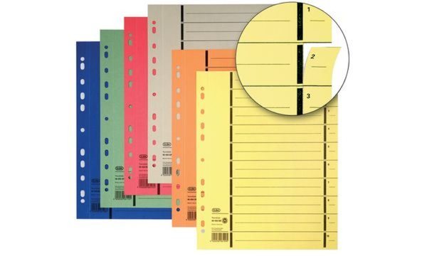 ELBA Trennblätter mit Perforation, DIN A4 Überbreite, orange