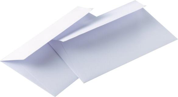Briefumschlag weiss, B6, 120 g, FSC-Papier, Haftklebung, ohne