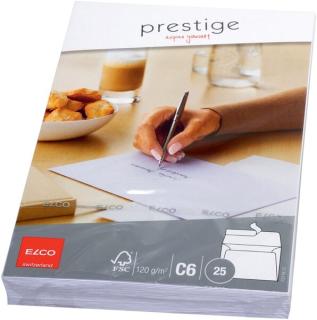 Briefumschlag weiss, C6, 120 g, FSC-Papier, Haftklebung, ohne