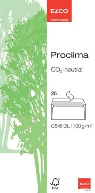 ELCO Briefumschläge Proclima DIN lang ohne Fenster weiß 25 St.
